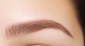کاشت ابرو طبیعی با ظاهری بی‌نقص در کلینیک گلبان. ابروهای پرپشت و خوش‌حالت با خط رویش طبیعی.